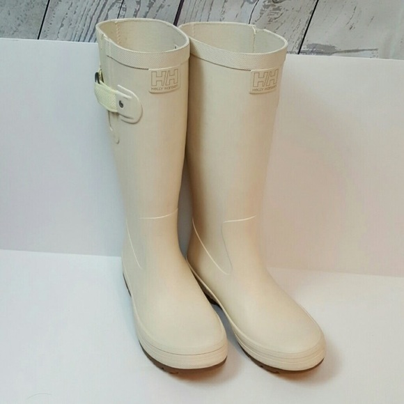 Like new helly Hansen white rain boots sz 6 but fit like 5-5.5 - Picture 1 of 6